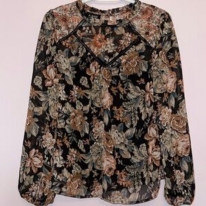 NWOT A. BYER Long sleeve Blouse with built in Cami